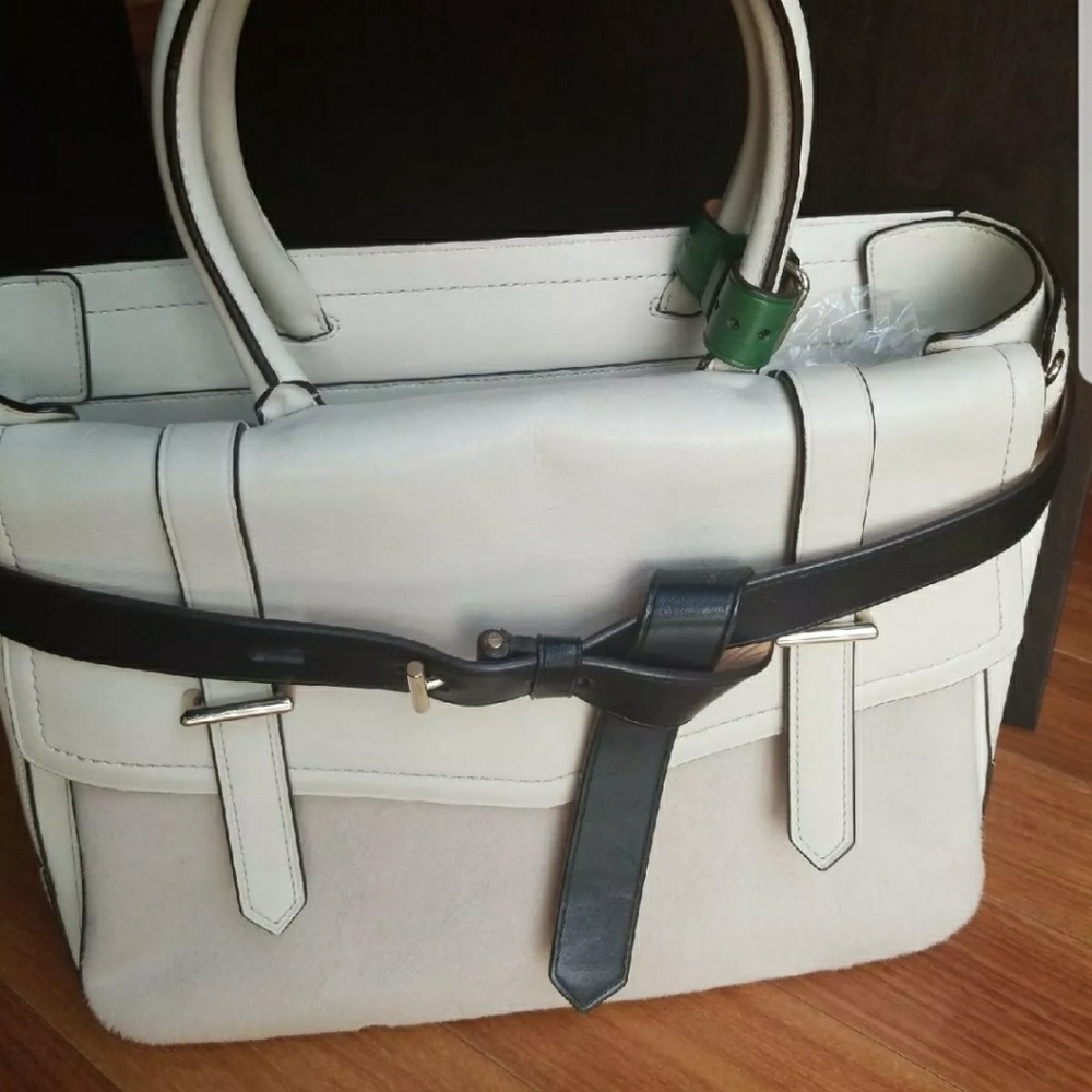 Reed Krakoff Beige / Tan Leather Boxer Tote